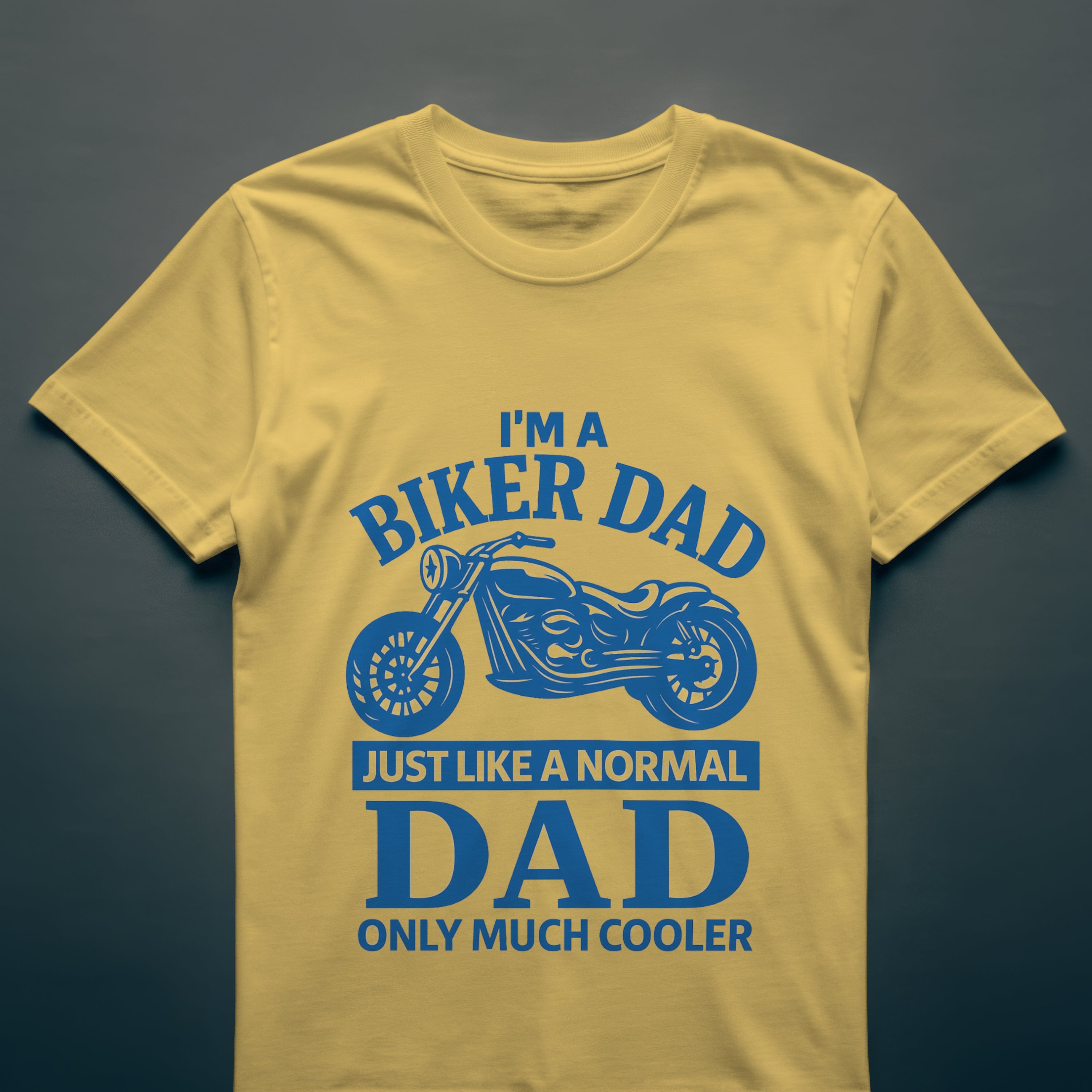 RanggRiwaaz Men's Biker Dad Graphic T-Shirt - Motorcycle Lover Gift